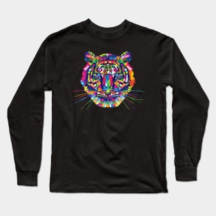 tiger colorfull poly Long Sleeve T-Shirt